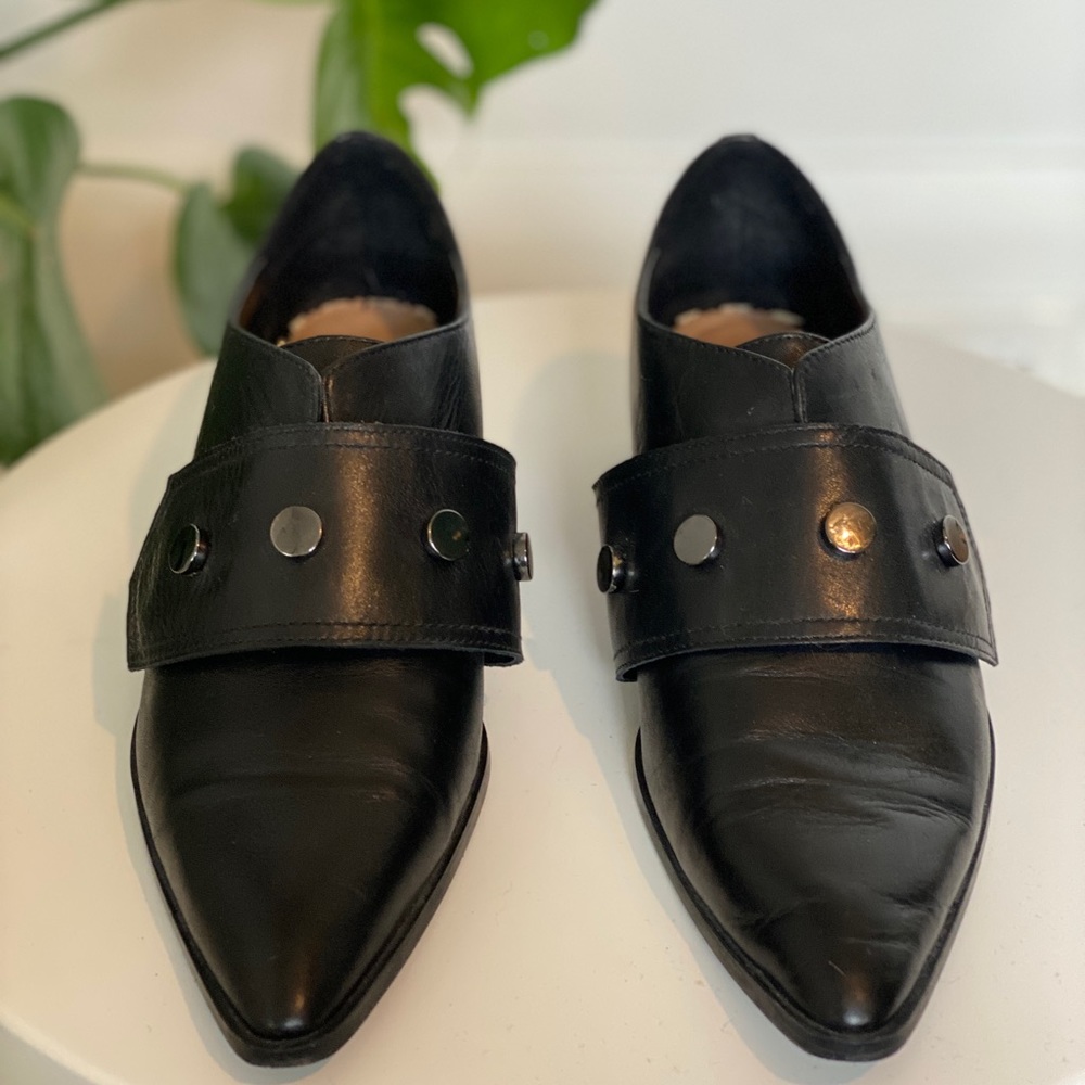 Zara pointed leather loafer